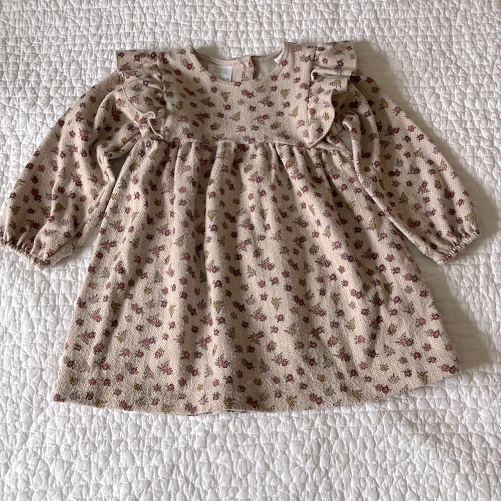 Floral Ruffle Long Sleeve Dress